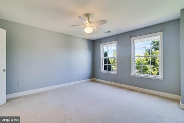 1005 Chaff Way, La Plata, MD 20646 - unfurnished room with visible vents, ceiling fan, carpet flooring, and baseboards