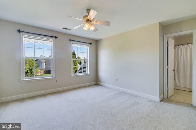 1005 Chaff Way, La Plata, MD 20646 - carpeted empty room featuring ceiling fan, visible vents, and baseboards