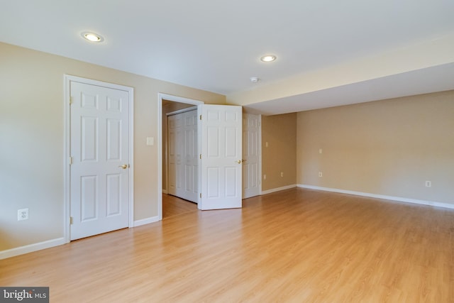 1005 Chaff Way, La Plata, MD 20646 - interior space with baseboards, recessed lighting, and light wood-style floors