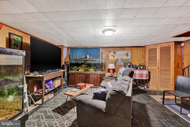 1386 Pentwood Rd, Baltimore, MD 21239 - living area with wood walls