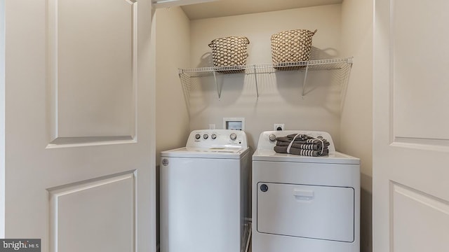 1205 Susan Cir, Breinigsville, PA 18031 - clothes washing area with laundry area and independent washer and dryer