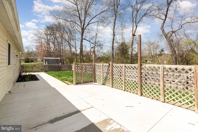 view of patio with fence
