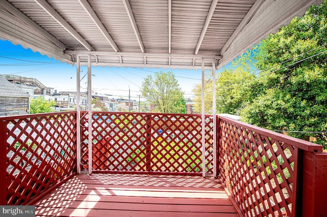 view of wooden deck