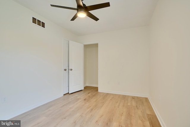 4504 E Joppa Rd, Perry Hall, MD 21128 - unfurnished room featuring visible vents, light wood-style flooring, baseboards, and ceiling fan