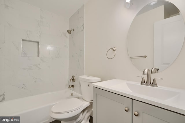 4504 E Joppa Rd, Perry Hall, MD 21128 - full bath featuring vanity, toilet, and shower / washtub combination
