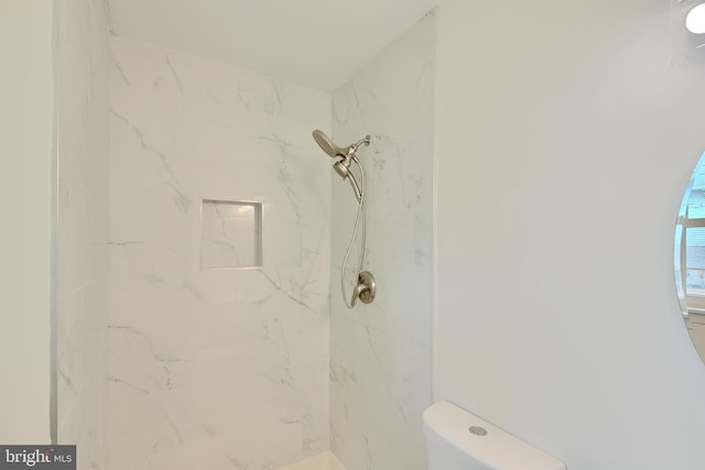 4504 E Joppa Rd, Perry Hall, MD 21128 - bathroom with a marble finish shower and toilet