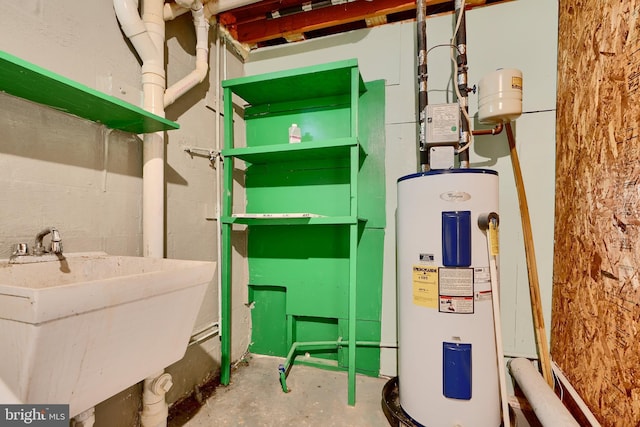 4504 E Joppa Rd, Perry Hall, MD 21128 - utilities with a sink and electric water heater