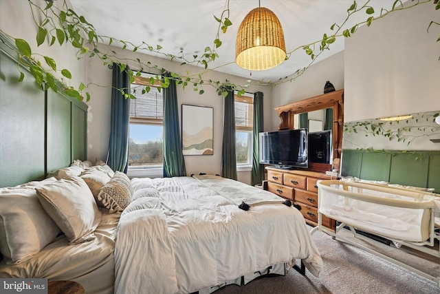 bedroom featuring carpet flooring