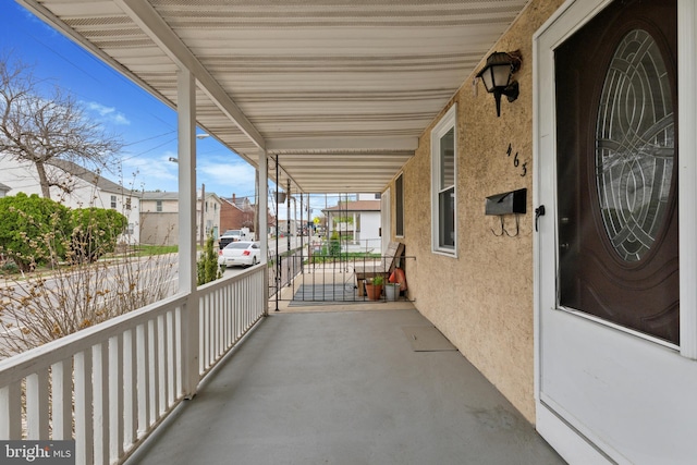 463 New Elm St, Conshohocken, PA 19428 - view of patio featuring a residential view and a carport