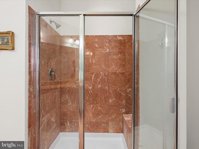 full bathroom with a stall shower
