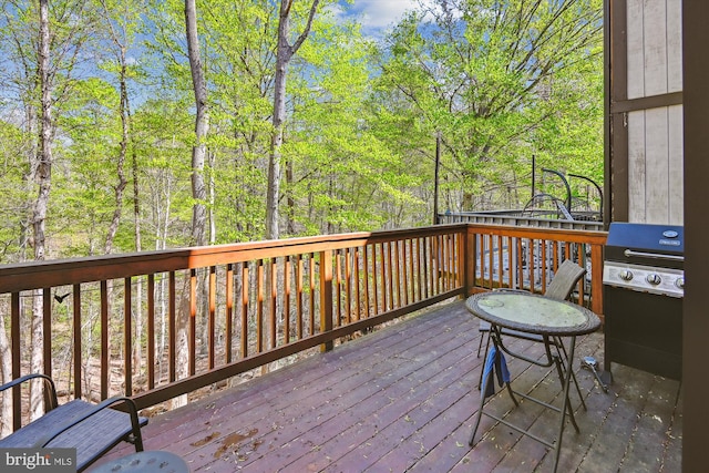 1223 Summerwood Ct, Arnold, MD 21012 - wooden deck with a grill