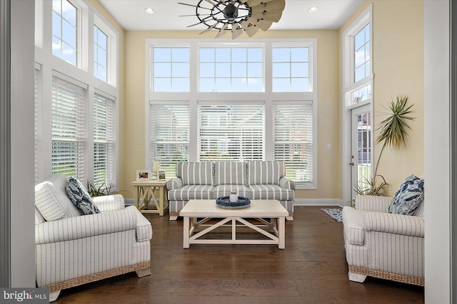 sunroom / solarium with plenty of natural light