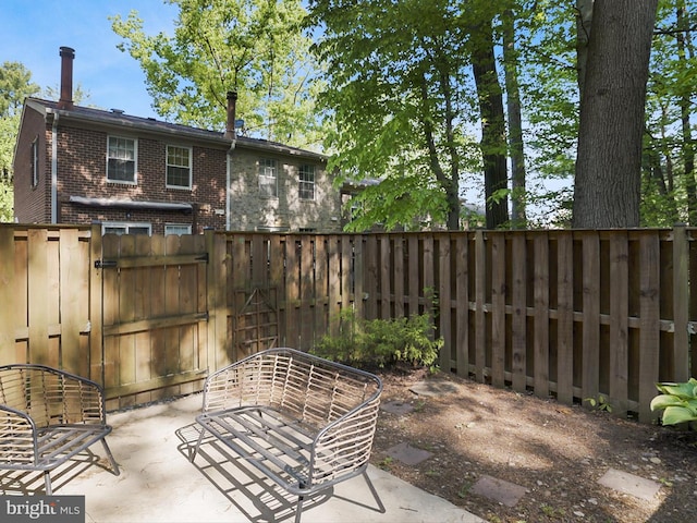 view of patio / terrace with a fenced backyard