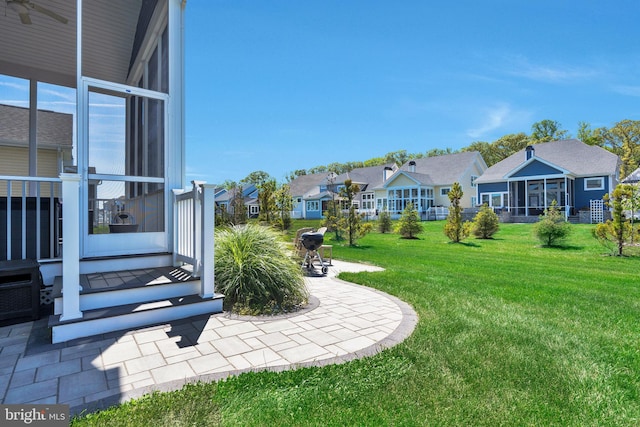 view of yard with a residential view