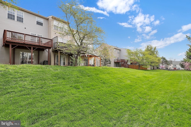 2475 Lakeside Dr, Frederick, MD 21702 - view of yard with central air condition unit and a deck