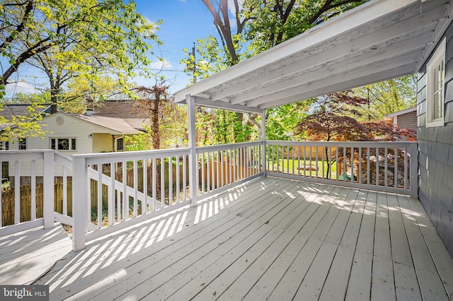 view of wooden terrace