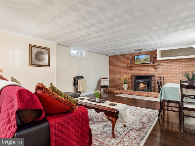 504 S Church St, Charles Town, WV 25414 - living area featuring wood finished floors and a fireplace