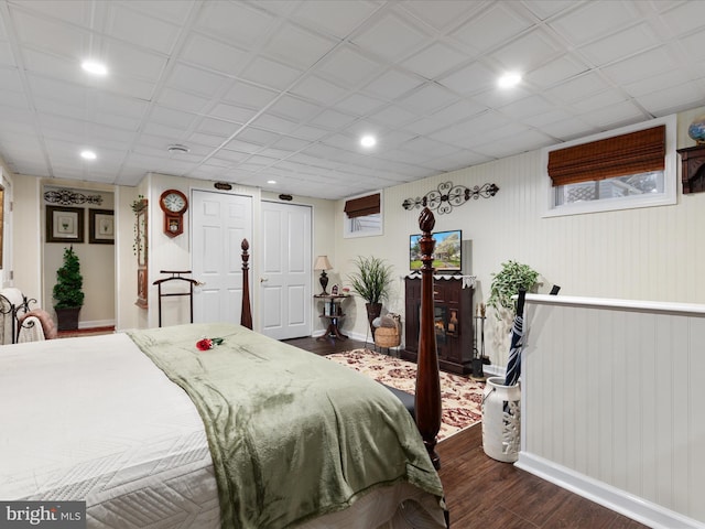 504 S Church St, Charles Town, WV 25414 - bedroom with dark wood finished floors, baseboards, and recessed lighting