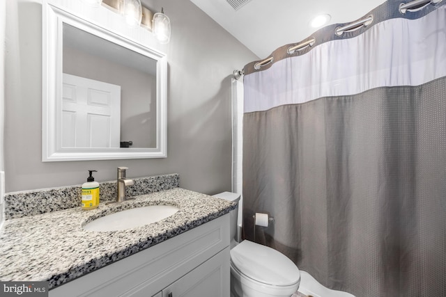 1203 Delancey Way, Marlton, NJ 08053 - bathroom featuring vanity, curtained shower, and toilet