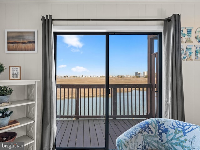 674 94th St Unit 154, Ocean City, MD 21842 - interior space featuring wood finished floors and a water view