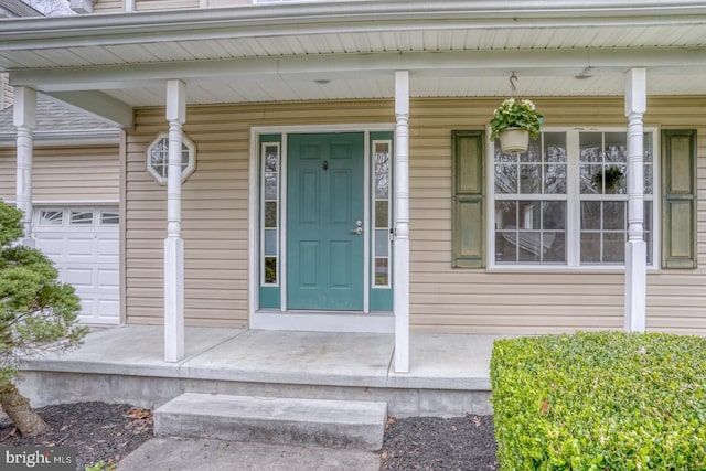 519 Squawigm Rd, Dover, DE 19901 - doorway to property featuring a garage and a porch