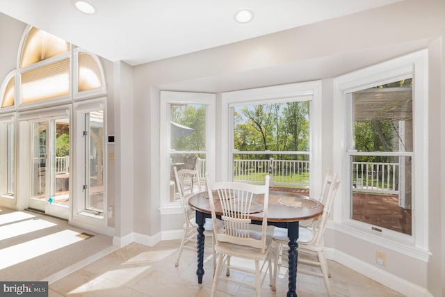 view of sunroom