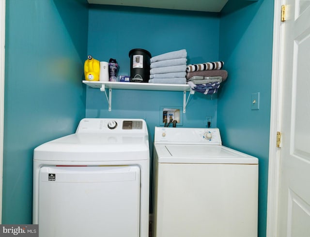 laundry area featuring separate washer and dryer