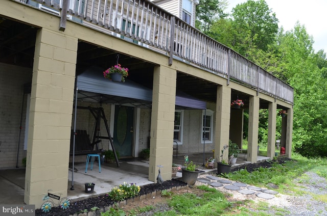 view of patio with a deck