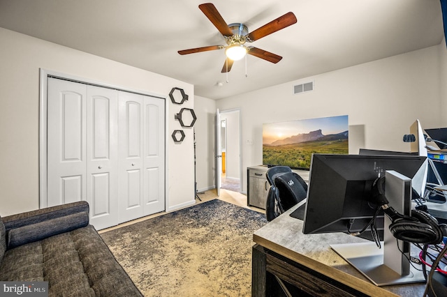 131 Time Cir, Bear, DE 19701 - office featuring visible vents and ceiling fan
