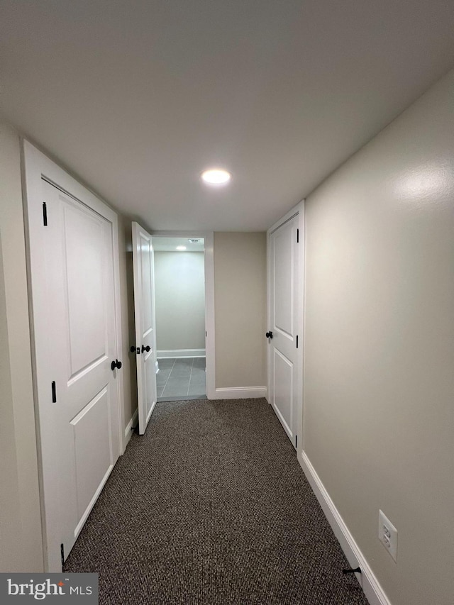 2452 Shirley Ave, Baltimore, MD 21215 - hall with baseboards, recessed lighting, and carpet