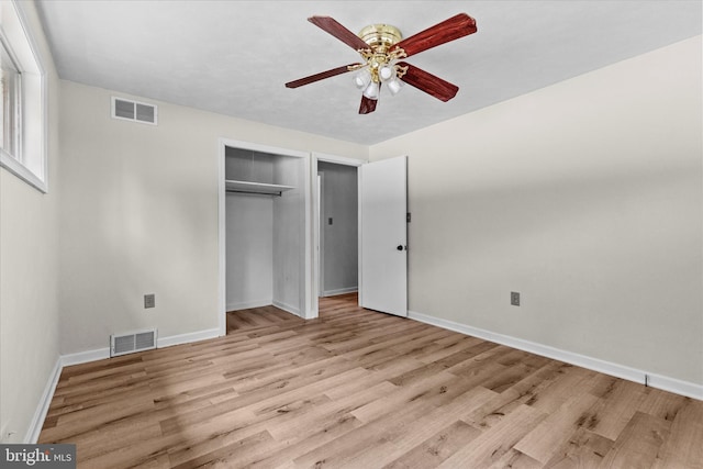 2300 Locust Rd, Dover, PA 17315 - unfurnished bedroom with wood finished floors, baseboards, a closet, and a ceiling fan