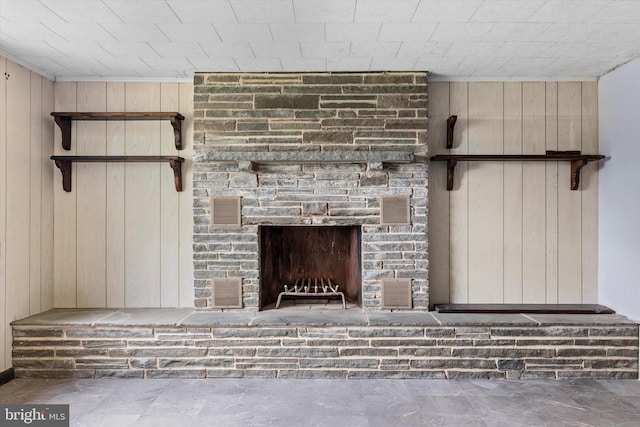 2300 Locust Rd, Dover, PA 17315 - detailed view of wood walls and a fireplace