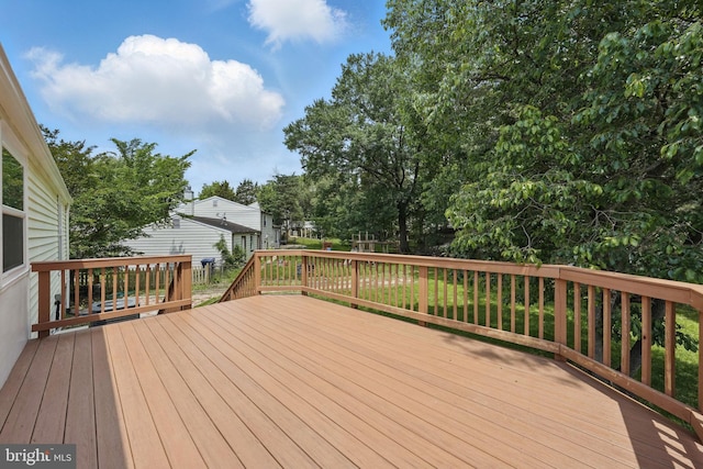 1258 Magnolia, Herndon, VA 20170 - wooden deck featuring view of wooded area