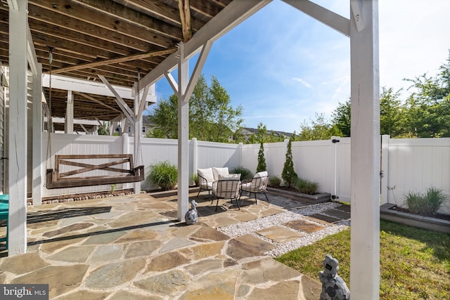 view of patio / terrace featuring a fenced backyard