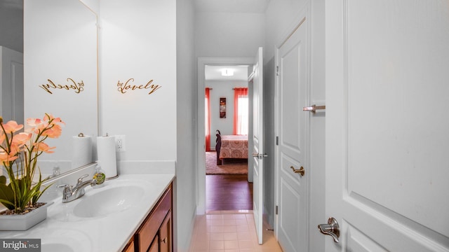 13002 Walkers Ln, Bowie, MD 20721 - bathroom with vanity and tile patterned flooring