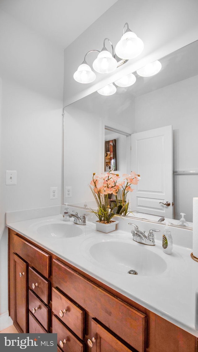 13002 Walkers Ln, Bowie, MD 20721 - bathroom with a sink and double vanity