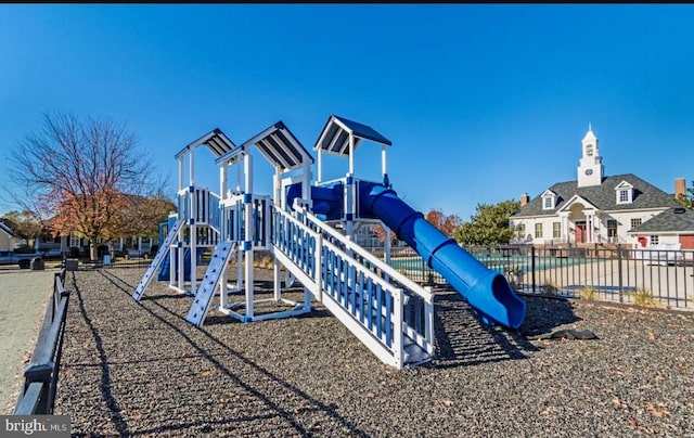 community playground with fence