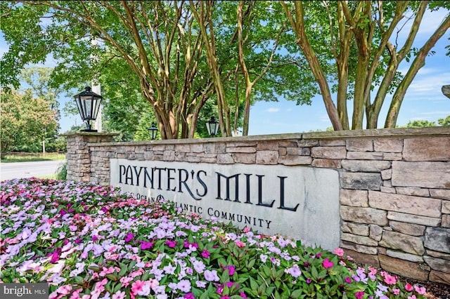 view of community sign