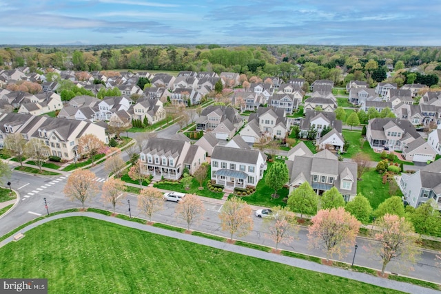 drone / aerial view featuring a residential view