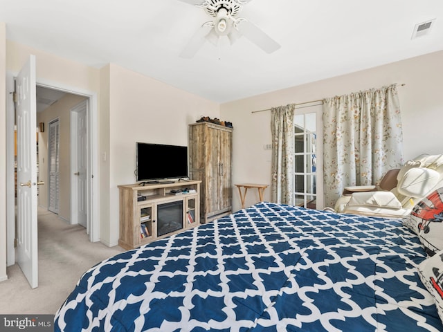 2 Windmill Ct, Columbus, NJ 08022 - carpeted bedroom featuring ceiling fan and visible vents