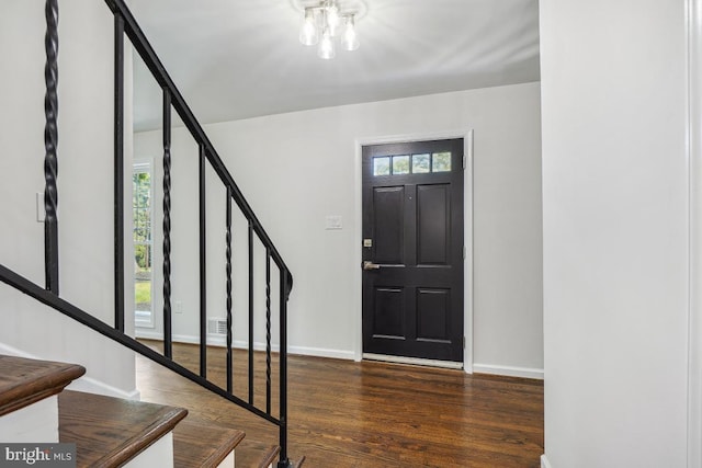 1399 Kimblewick Rd, Potomac, MD 20854 - entrance foyer featuring stairs, baseboards, and wood finished floors