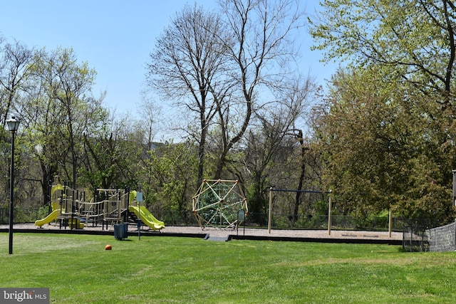 view of yard with playground community