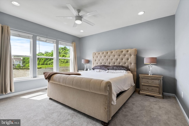 19961 Major Sq, Ashburn, VA 20147 - bedroom with baseboards, carpet, recessed lighting, and ceiling fan