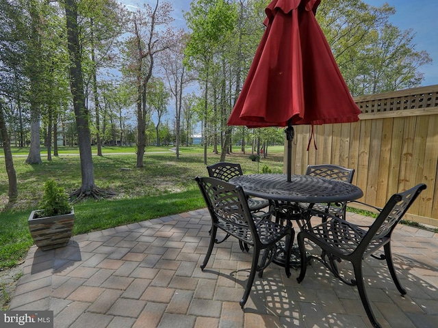 22211 Dune Cir, Millsboro, DE 19966 - view of patio with fence and outdoor dining area