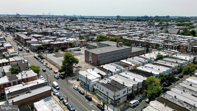 drone / aerial view with a view of city