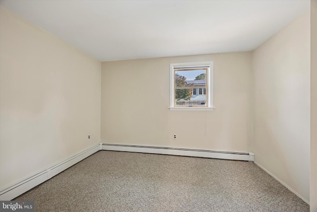 5 Morgan Rd, Aston, PA 19014 - empty room with baseboard heating, a baseboard radiator, and carpet floors