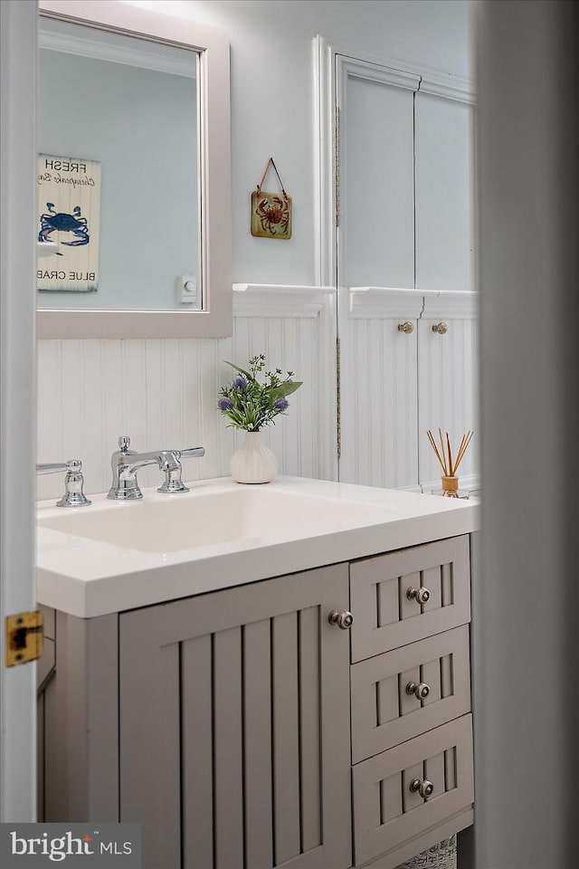 bathroom featuring vanity