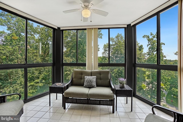 15100 Interlachen Dr Unit 4-522, Silver Spring, MD 20906 - sunroom / solarium featuring a ceiling fan
