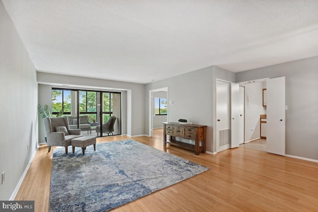 15100 Interlachen Dr Unit 4-522, Silver Spring, MD 20906 - living room featuring light wood finished floors and baseboards