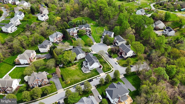 aerial view featuring a residential view